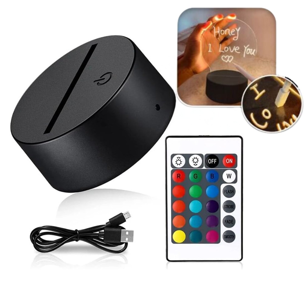 Miniatura 3 de Lampara Acrilico Mesa De Noche Luz Led